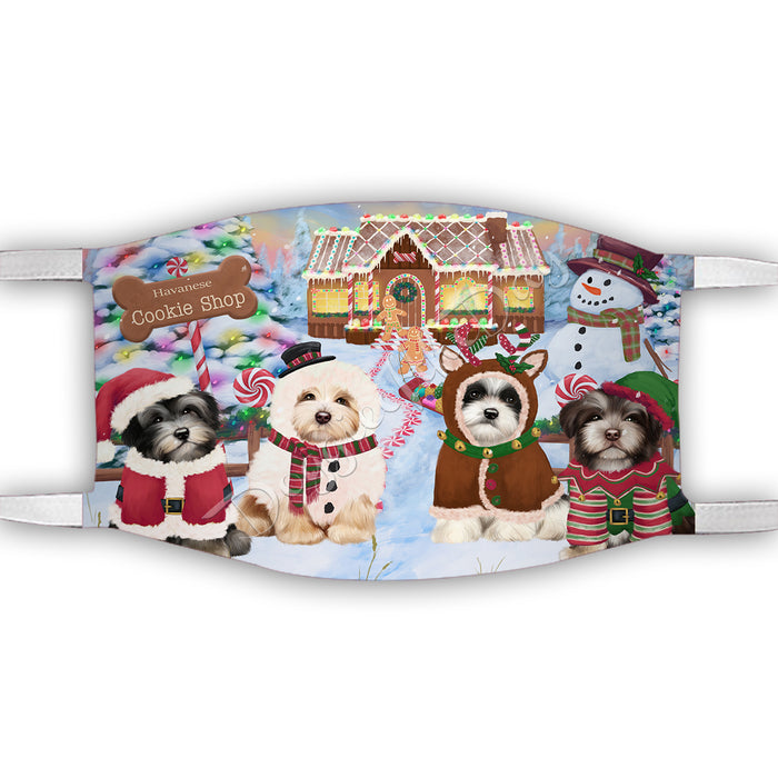 Holiday Gingerbread Cookie Havanese Dogs Shop Face Mask FM48903