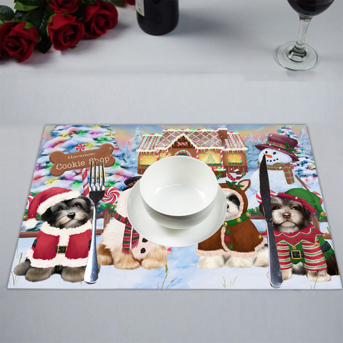 Holiday Gingerbread Cookie Havanese Dogs Placemat