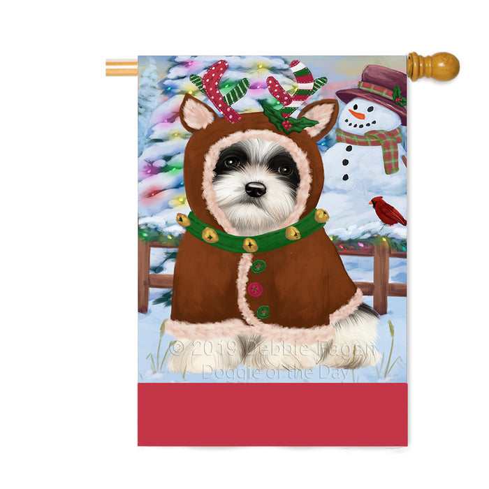 Personalized Gingerbread Candyfest Havanese Dog Custom House Flag FLG63850