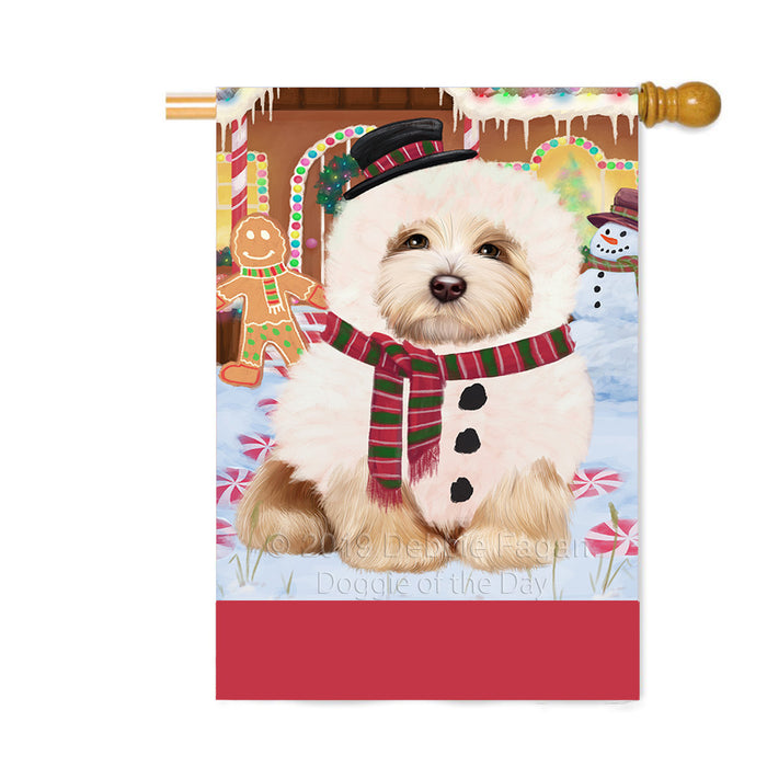 Personalized Gingerbread Candyfest Havanese Dog Custom House Flag FLG63852