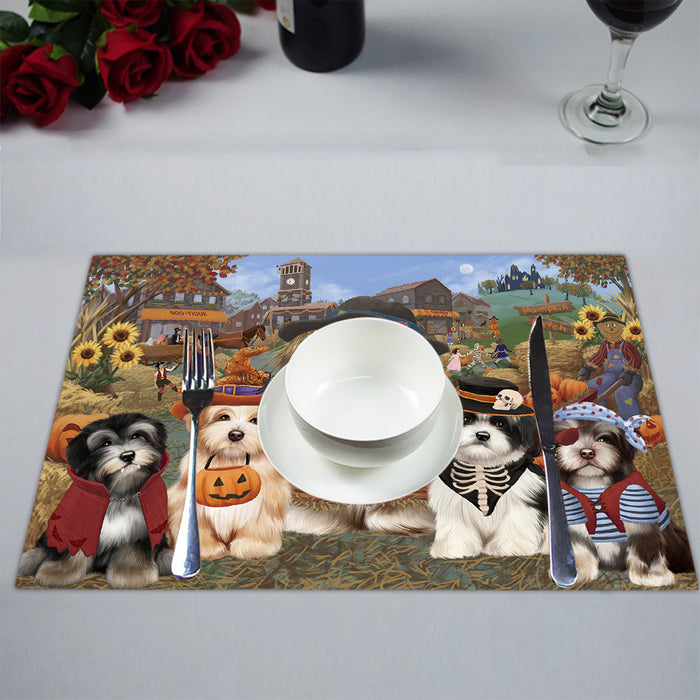 Halloween 'Round Town Havanese Dogs Placemat