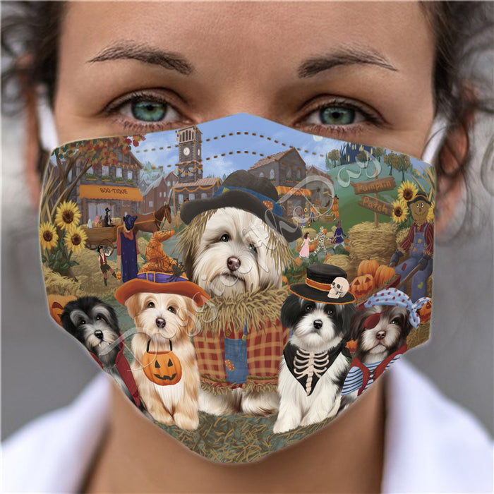Halloween 'Round Town Havanese Dogs Face Mask FM49962