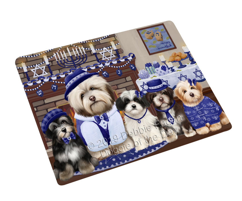 Happy Hanukkah Family and Happy Hanukkah Both Havanese Dogs Magnet MAG77674 (Small 5.5" x 4.25")