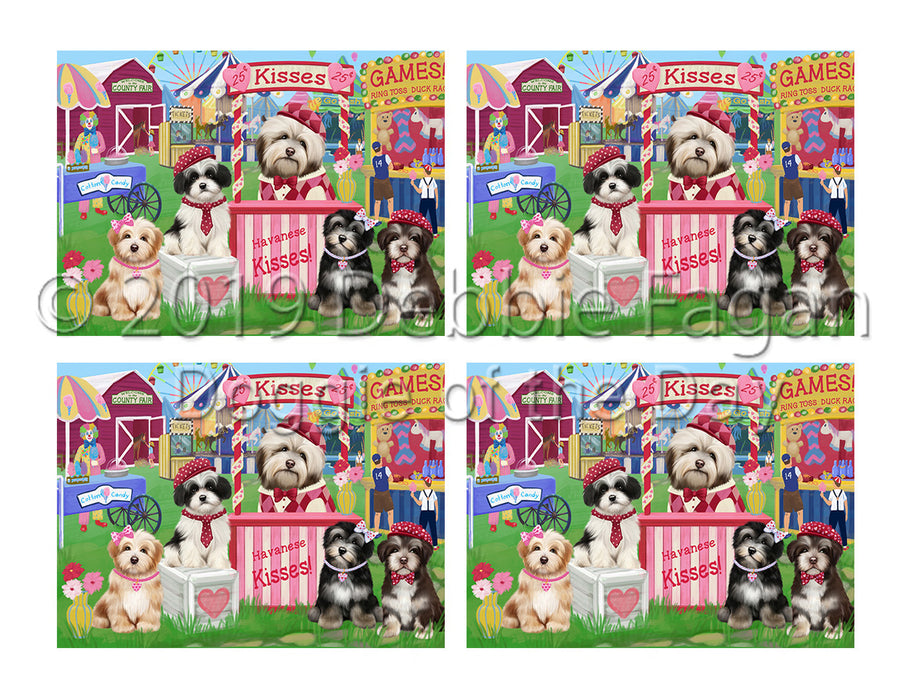 Carnival Kissing Booth Havanese Dogs Placemat