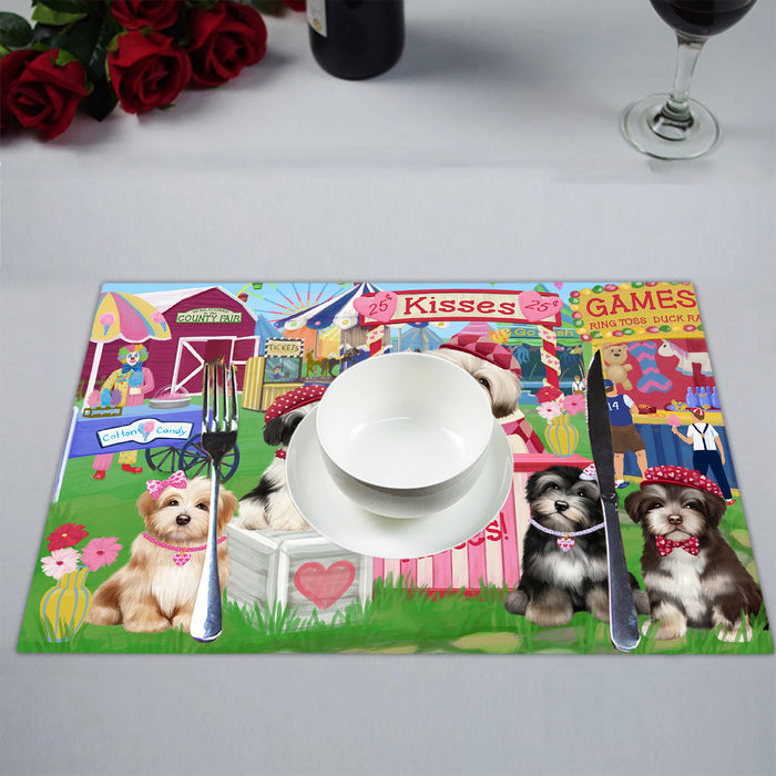 Carnival Kissing Booth Havanese Dogs Placemat