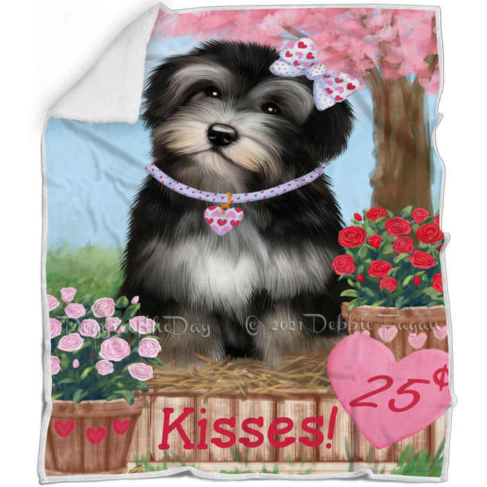 Rosie 25 Cent Kisses Havanese Dog Blanket BLNKT122394