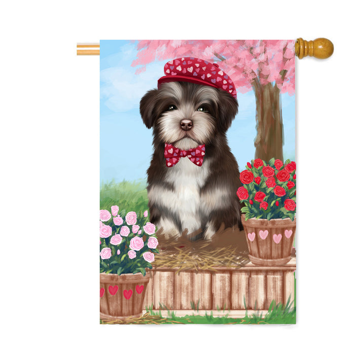 Personalized Rosie 25 Cent Kisses Havanese Dog Custom House Flag FLG64875