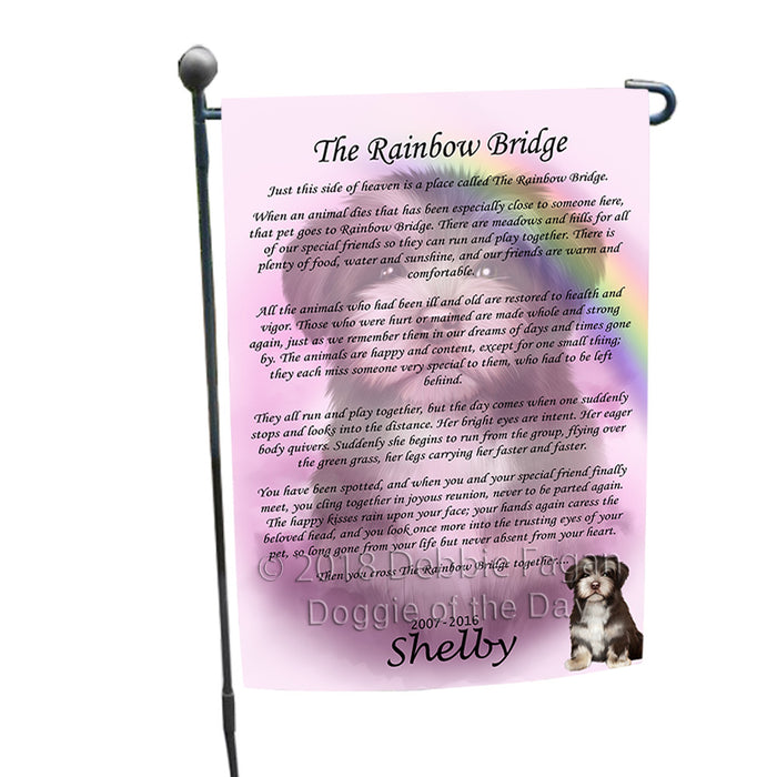 Rainbow Bridge Havanese Dog Garden Flag GFLG56197