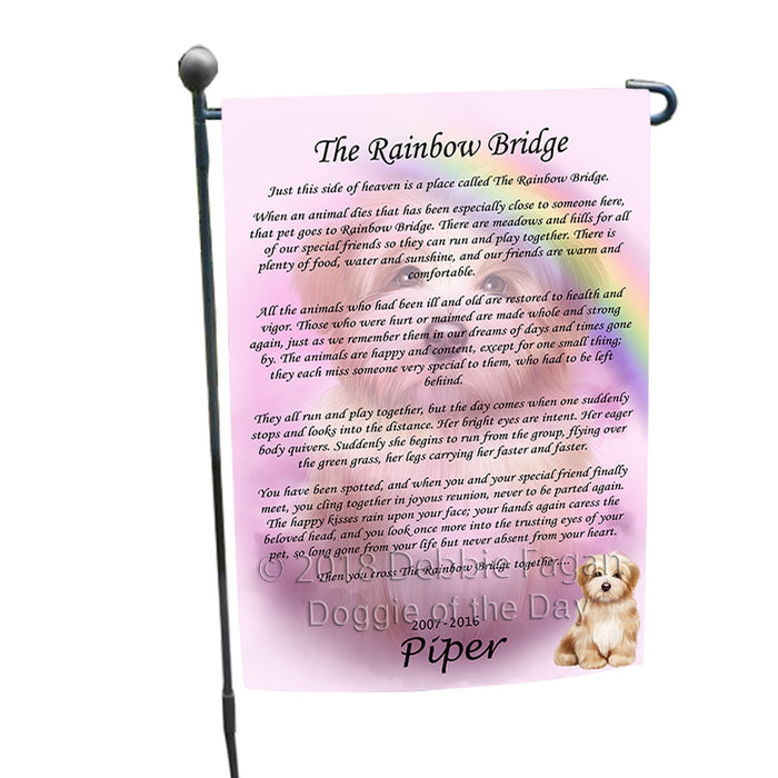 Rainbow Bridge Havanese Dog Garden Flag GFLG56199