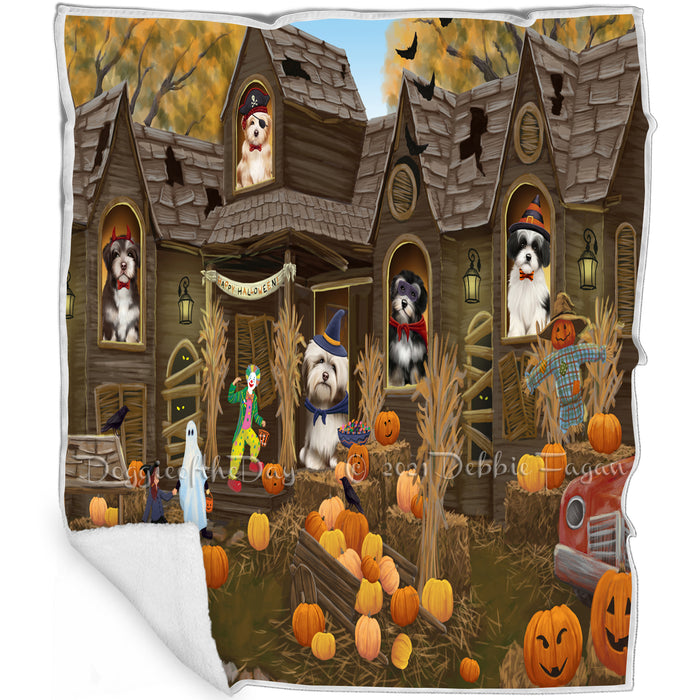 Haunted House Halloween Trick or Treat Havaneses Dog Blanket BLNKT93198