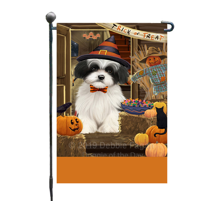 Personalized Enter at Own Risk Trick or Treat Halloween Havanese Dog Custom Garden Flags GFLG-DOTD-A59613