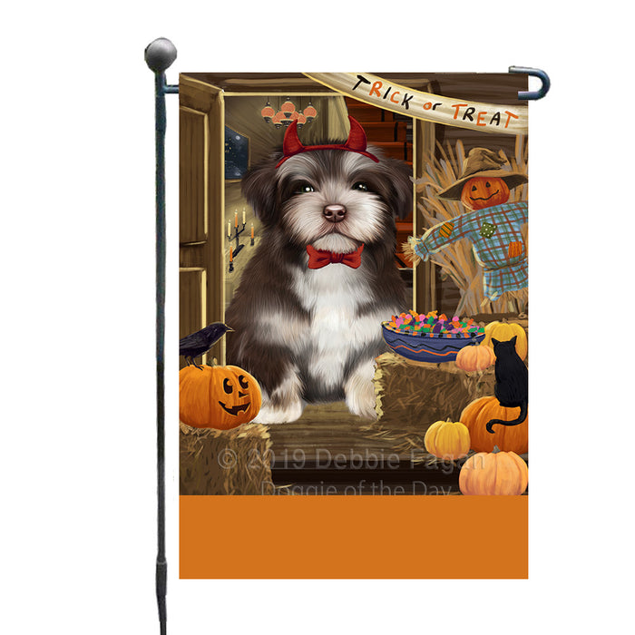 Personalized Enter at Own Risk Trick or Treat Halloween Havanese Dog Custom Garden Flags GFLG-DOTD-A59612