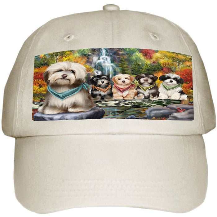Scenic Waterfall Havanese Dogs Ball Hat Cap HAT52155