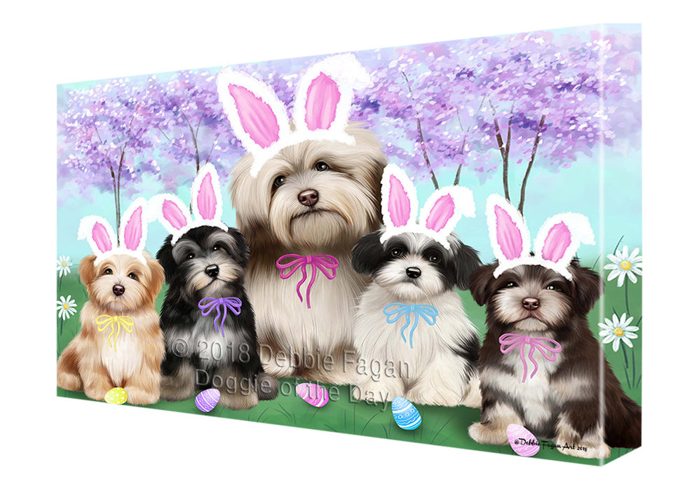 Havanese Dogs Easter Holiday Canvas Wall Art CVS58053