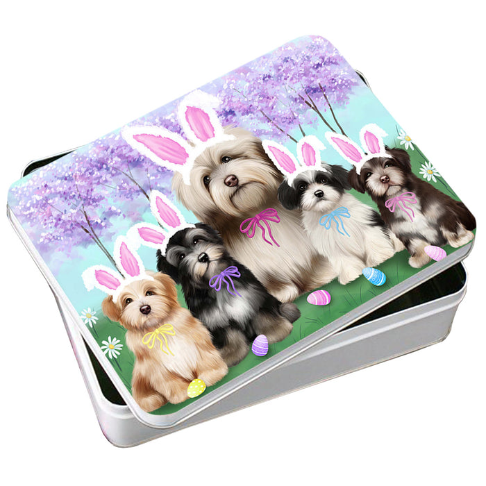 Havanese Dogs Easter Holiday Photo Storage Tin PITN49160