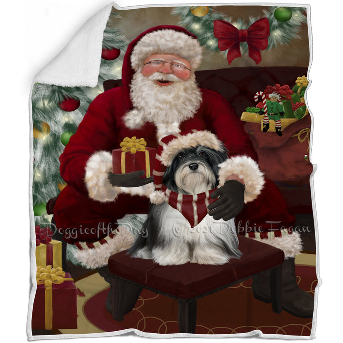 Santa's Christmas Surprise Havanese Dog Blanket BLNKT142243