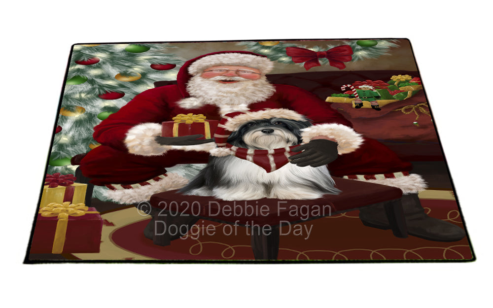 Santa's Christmas Surprise Havanese Dog Indoor/Outdoor Welcome Floormat - Premium Quality Washable Anti-Slip Doormat Rug FLMS57466