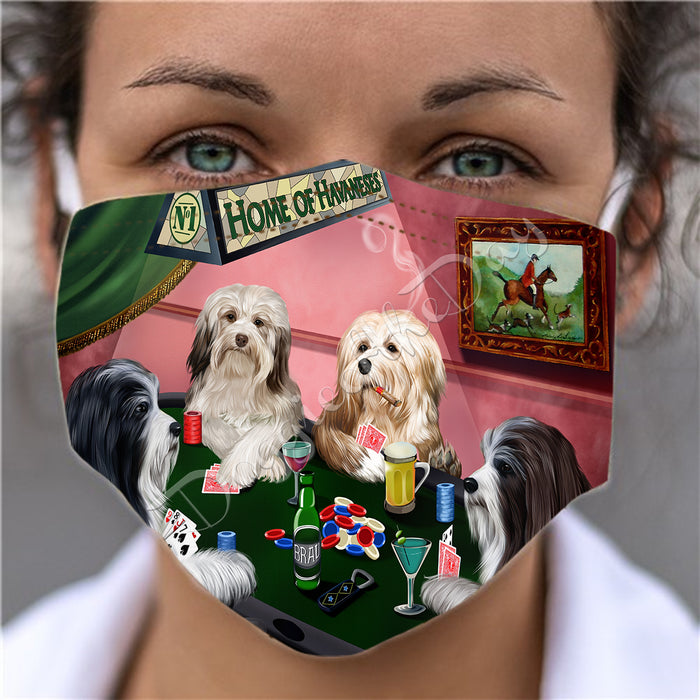 Home of Havanese Dogs Playing Poker Face Mask FM49800
