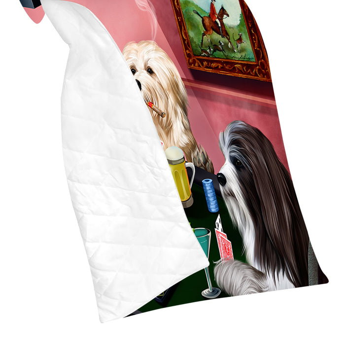 Home of  Havanese Dogs Playing Poker Quilt