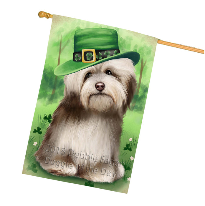 St. Patricks Day Irish Portrait Havanese Dog House Flag FLG48780