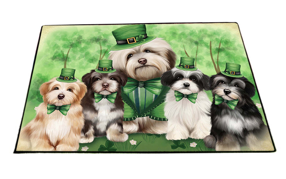 St. Patricks Day Irish Family Portrait Havanese Dogs Floormat FLMS49331 Floormat FLMS49362