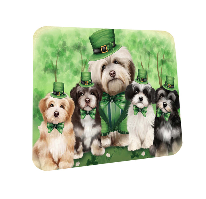St. Patricks Day Irish Family Portrait Havanese Dogs Coasters Set of 4 CST48775