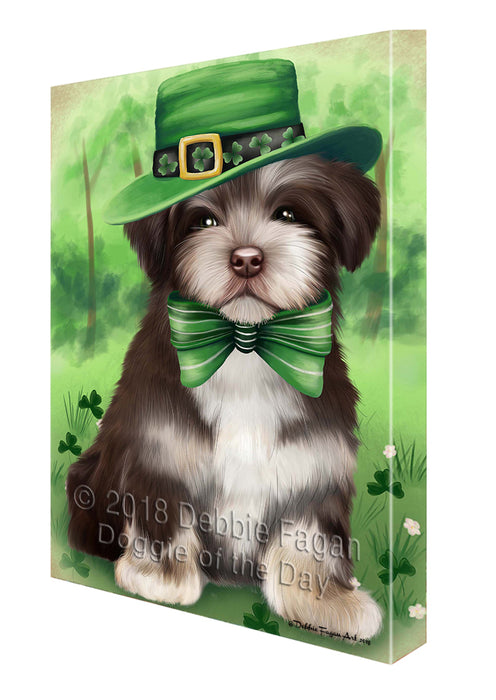 St. Patricks Day Irish Portrait Havanese Dog Canvas Wall Art CVS54966