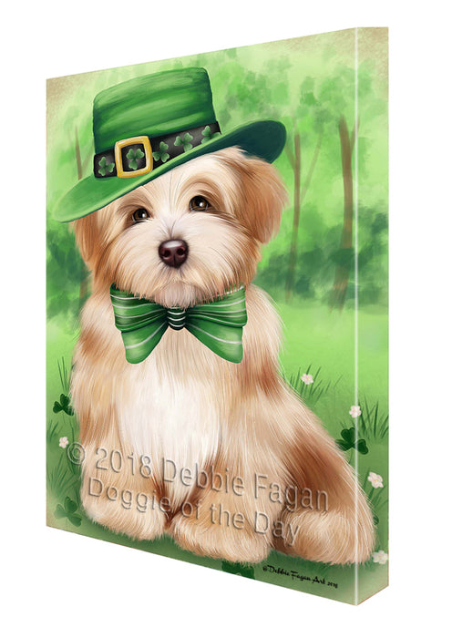 St. Patricks Day Irish Portrait Havanese Dog Canvas Wall Art CVS54984