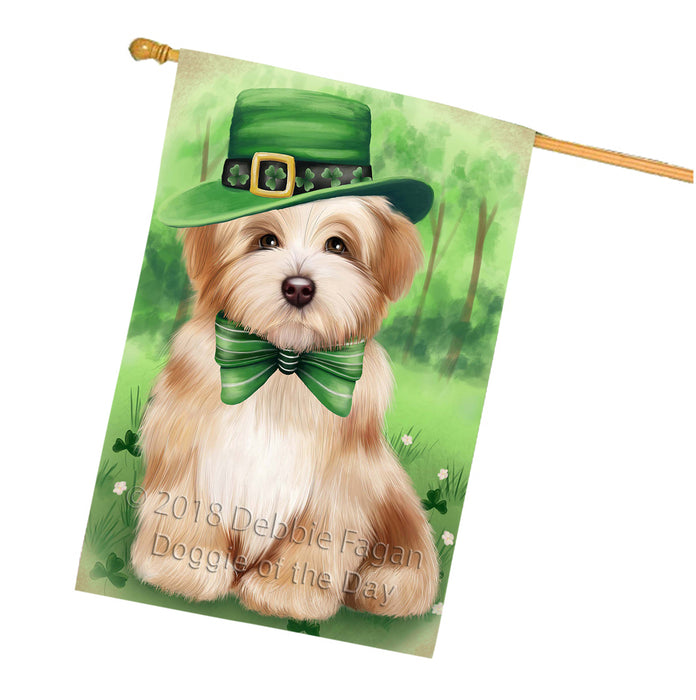 St. Patricks Day Irish Portrait Havanese Dog House Flag FLG48784