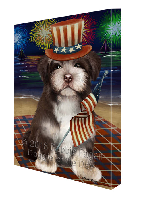 4th of July Independence Day Firework Havanese Dog Canvas Wall Art CVS55911