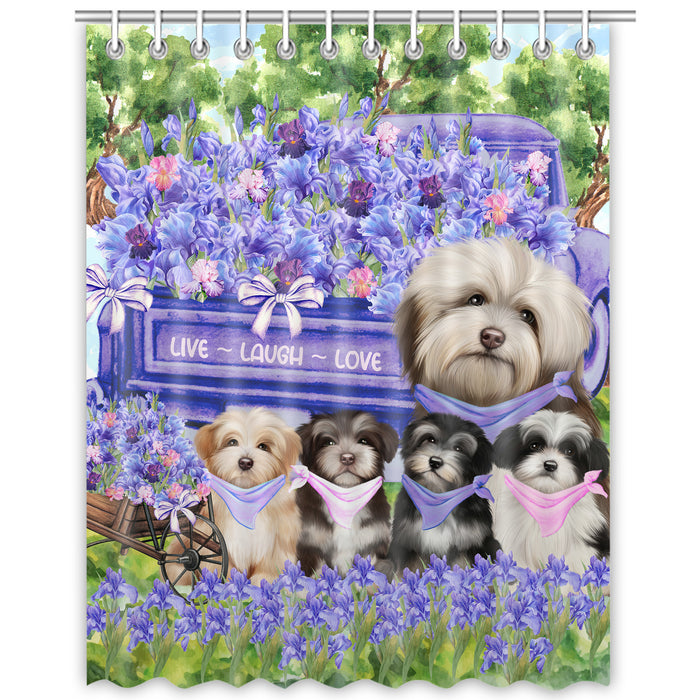 Havanese Shower Curtain, Personalized Bathtub Curtains for Bathroom Decor with Hooks, Explore a Variety of Designs, Custom, Pet Gift for Dog Lovers