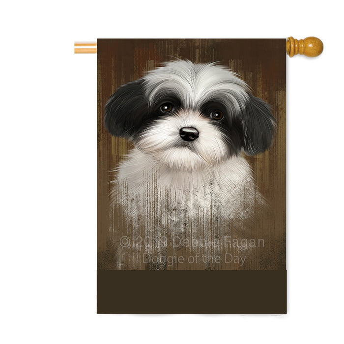 Personalized Rustic Havanese Dog Custom House Flag FLG64616