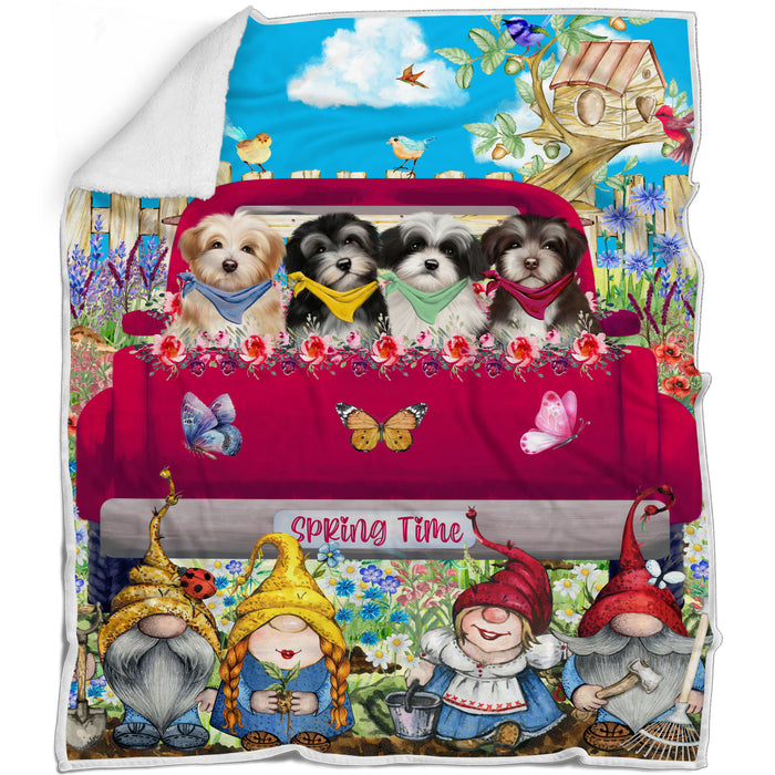 Havanese Blanket: Explore a Variety of Personalized Designs, Bed Cozy Sherpa, Fleece and Woven, Custom Dog Gift for Pet Lovers