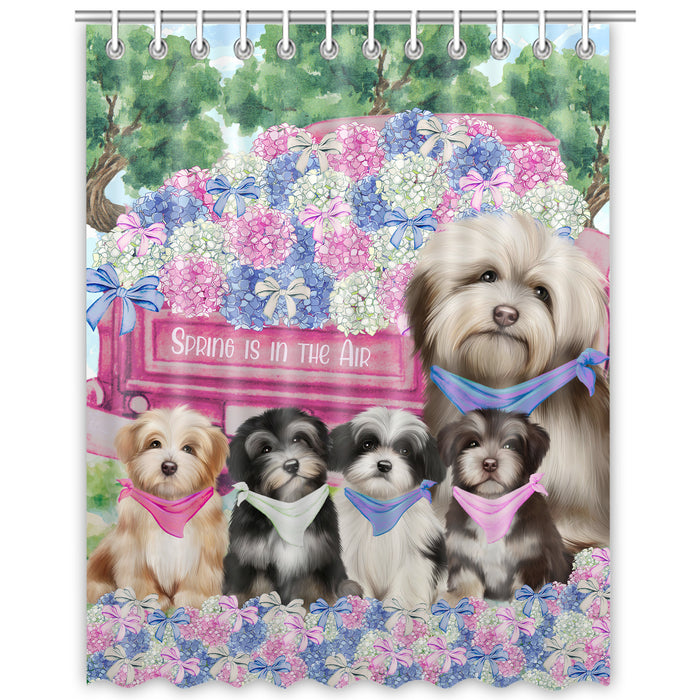 Havanese Shower Curtain: Explore a Variety of Designs, Custom, Personalized, Waterproof Bathtub Curtains for Bathroom with Hooks, Gift for Dog and Pet Lovers