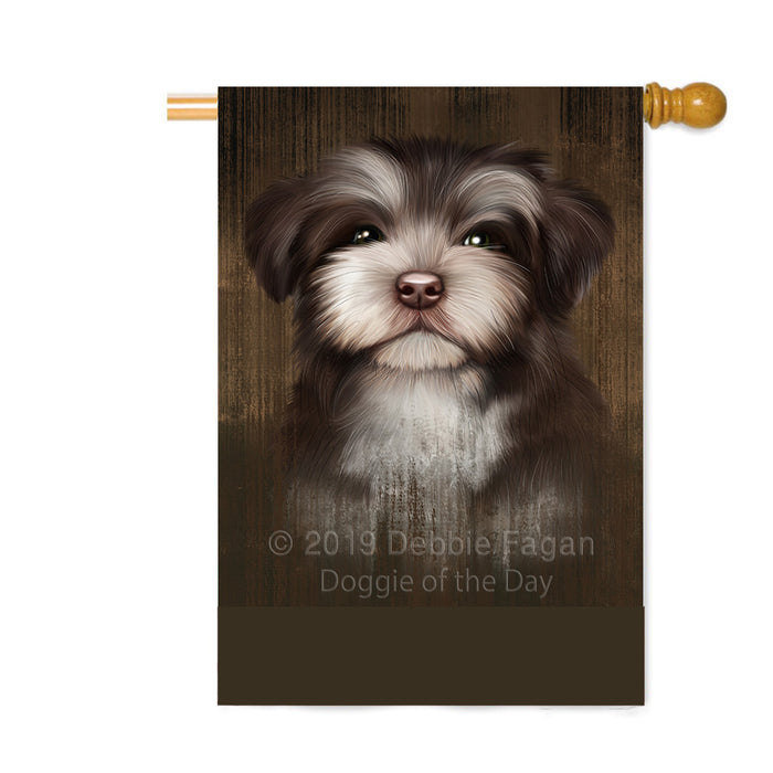 Personalized Rustic Havanese Dog Custom House Flag FLG64617