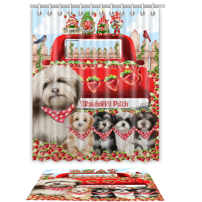 Havanese Shower Curtain with Bath Mat Set, Custom, Curtains and Rug Combo for Bathroom Decor, Personalized, Explore a Variety of Designs, Dog Lover's Gifts