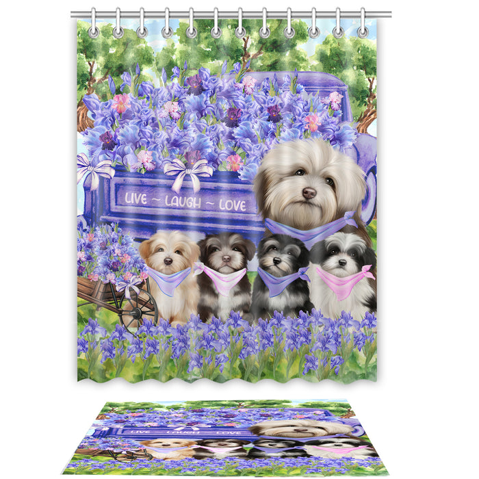 Havanese Shower Curtain with Bath Mat Set, Custom, Curtains and Rug Combo for Bathroom Decor, Personalized, Explore a Variety of Designs, Dog Lover's Gifts