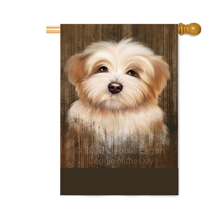 Personalized Rustic Havanese Dog Custom House Flag FLG64618