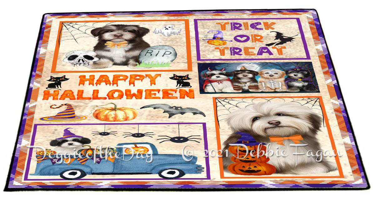 Happy Halloween Trick or Treat Havanese Dogs Indoor/Outdoor Welcome Floormat - Premium Quality Washable Anti-Slip Doormat Rug FLMS58117