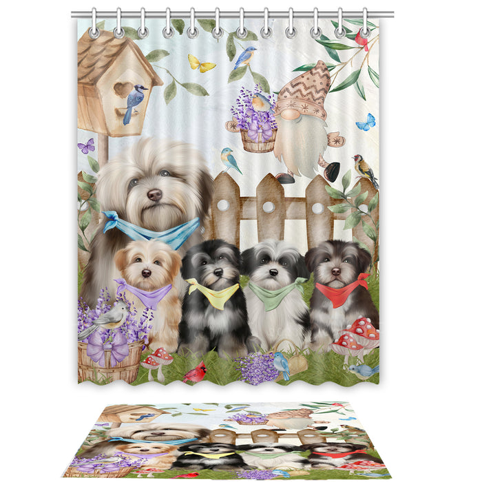 Havanese Shower Curtain with Bath Mat Set, Custom, Curtains and Rug Combo for Bathroom Decor, Personalized, Explore a Variety of Designs, Dog Lover's Gifts