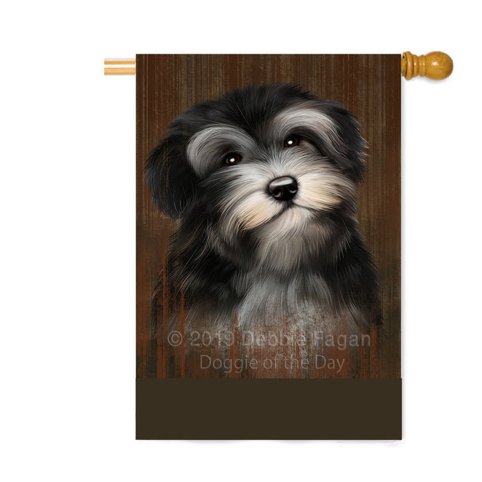 Personalized Rustic Havanese Dog Custom House Flag FLG64619