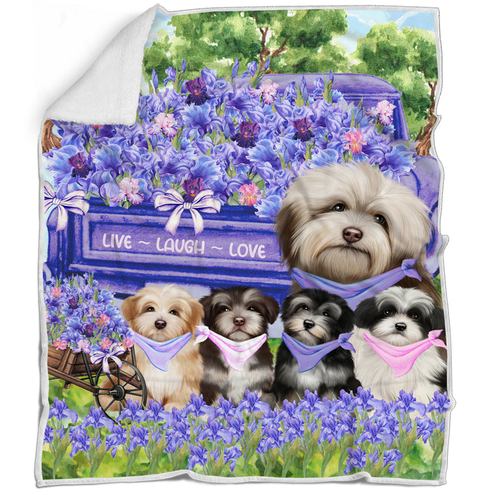 Havanese Blanket: Explore a Variety of Designs, Personalized, Custom Bed Blankets, Cozy Sherpa, Fleece and Woven, Dog Gift for Pet Lovers
