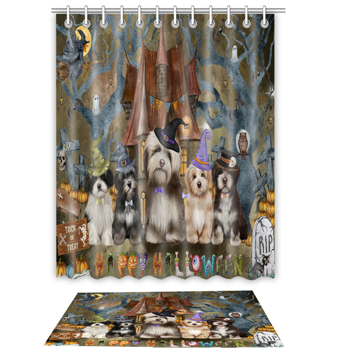 Havanese Shower Curtain & Bath Mat Set - Explore a Variety of Personalized Designs - Custom Rug and Curtains with hooks for Bathroom Decor - Pet and Dog Lovers Gift