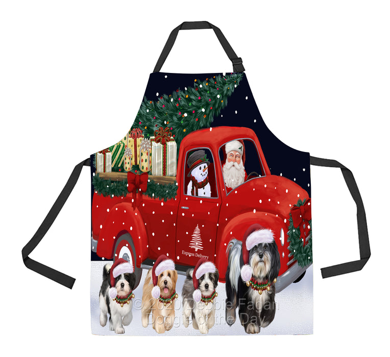 Christmas Express Delivery Red Truck Running Havanese Dogs Apron Apron-48130