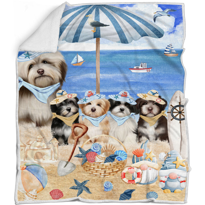 Havanese Bed Blanket, Explore a Variety of Designs, Custom, Soft and Cozy, Personalized, Throw Woven, Fleece and Sherpa, Gift for Pet and Dog Lovers