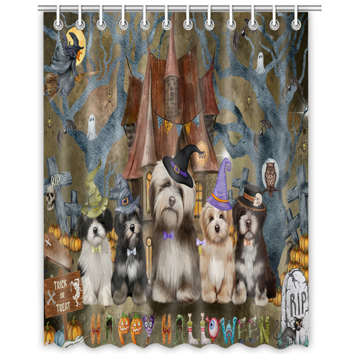 Havanese Shower Curtain, Personalized Bathtub Curtains for Bathroom Decor with Hooks, Explore a Variety of Designs, Custom, Pet Gift for Dog Lovers