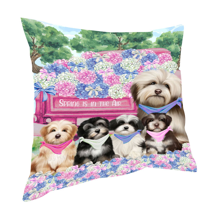 Havanese Throw Pillow: Explore a Variety of Designs, Custom, Cushion Pillows for Sofa Couch Bed, Personalized, Dog Lover's Gifts