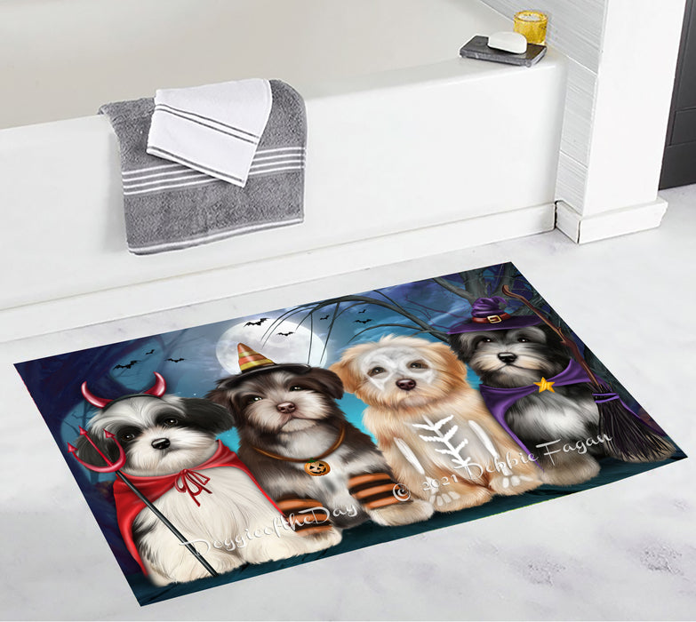 Happy Halloween Trick or Treat Havanese Dogs Bathroom Rugs with Non Slip Soft Bath Mat for Tub BRUG54949