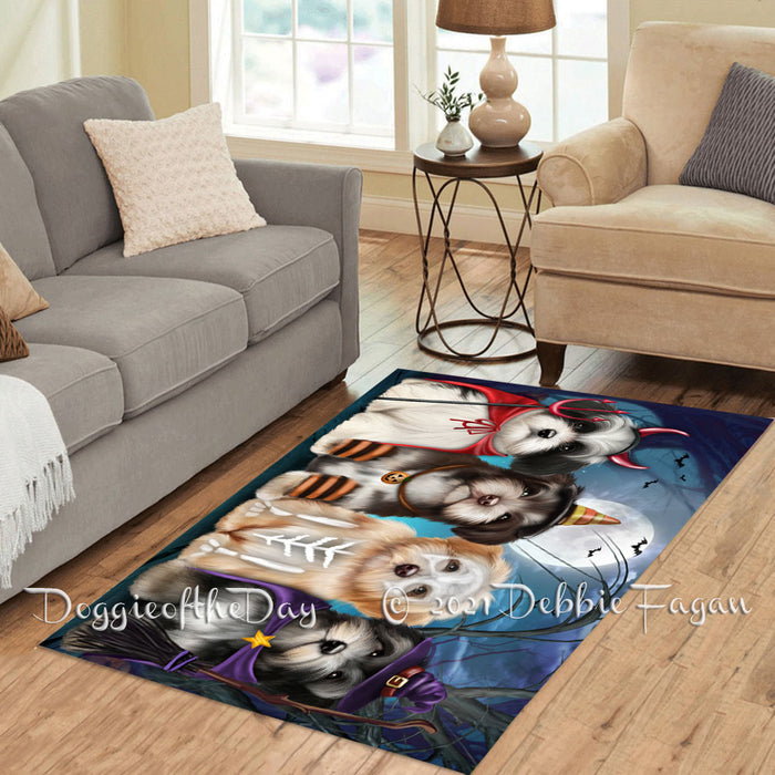 Happy Halloween Trick or Treat Havanese Dogs Polyester Living Room Carpet Area Rug ARUG66278
