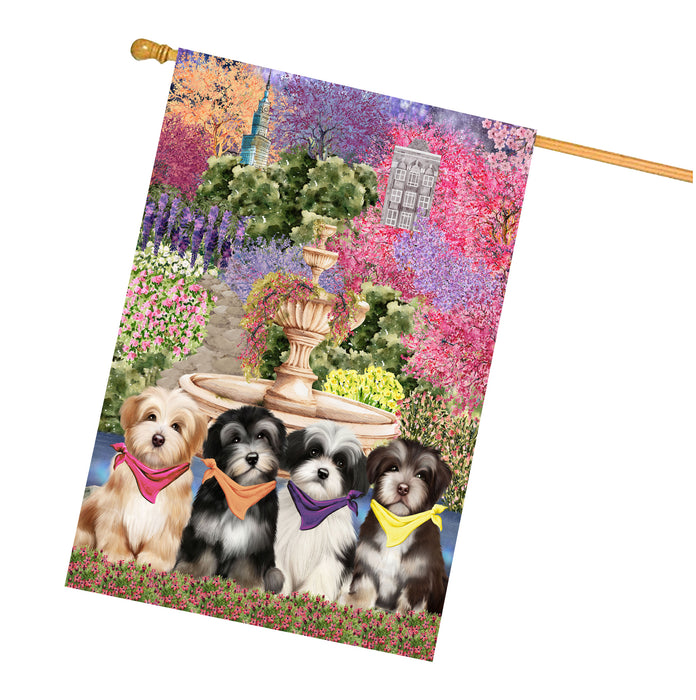 Havanese Dogs House Flag: Explore a Variety of Designs, Weather Resistant, Double-Sided, Custom, Personalized, Home Outdoor Yard Decor for Dog and Pet Lovers